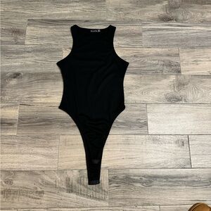 PrettyLittleThing Black Sleeveless Bodysuit